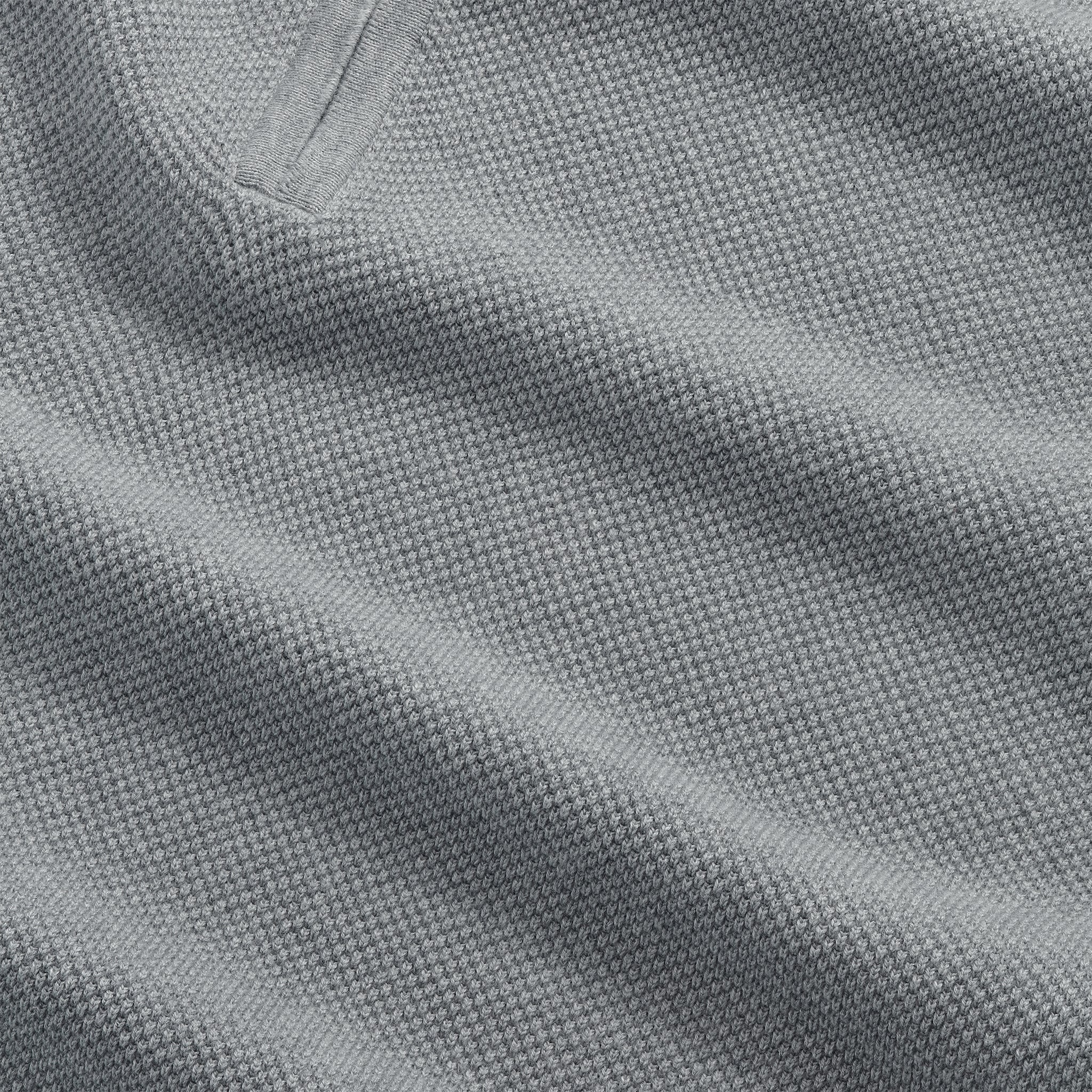 Half Zip i Bomull, Ljusgrå