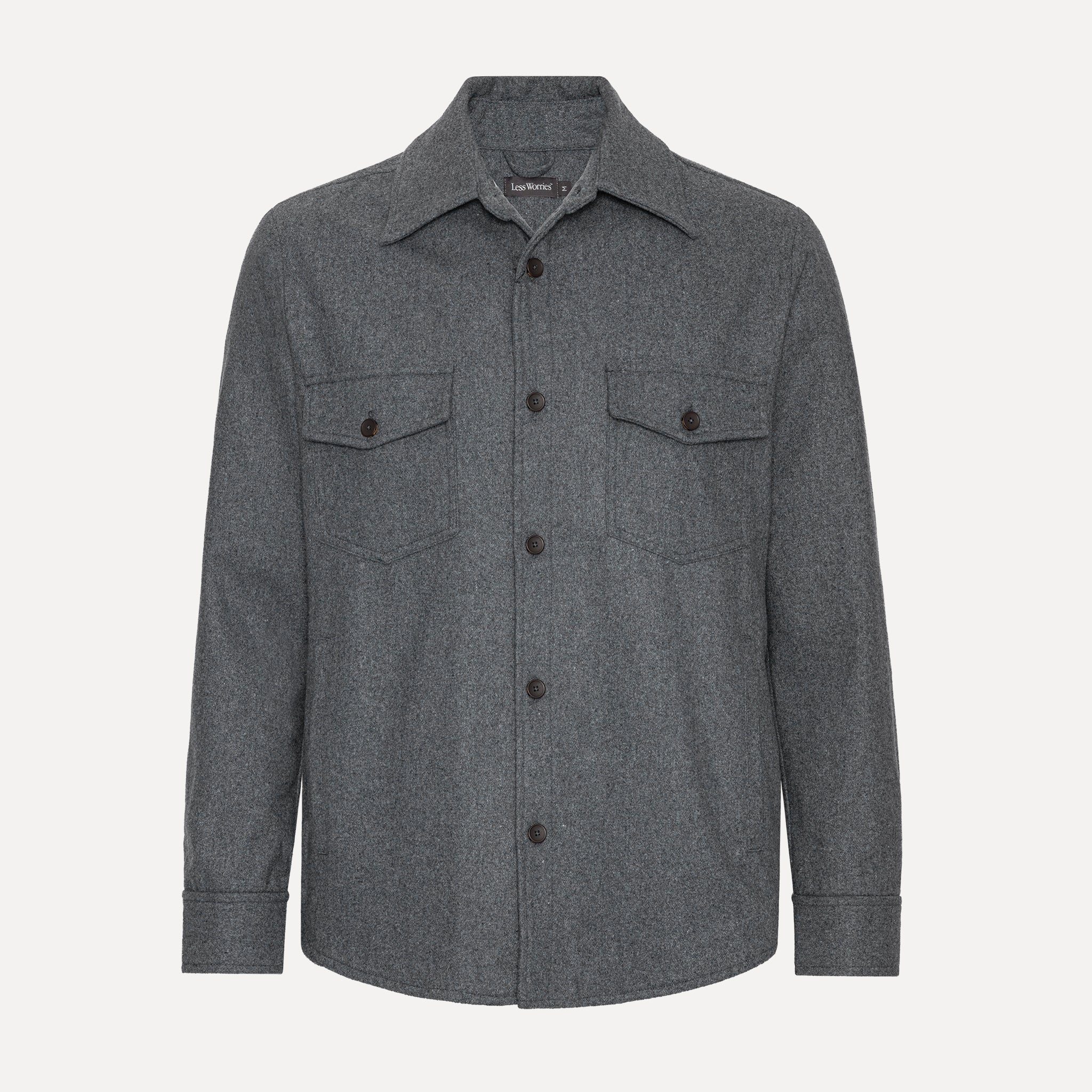 Vävd Overshirt, Antracit