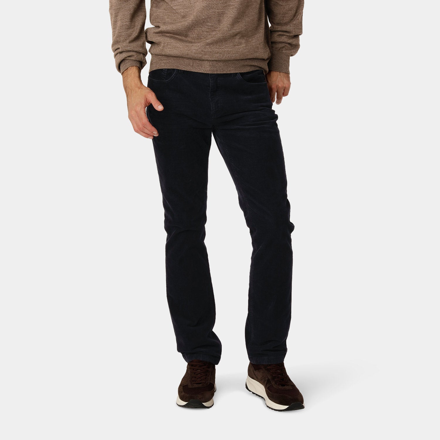 Marinblå Manchester Byxor