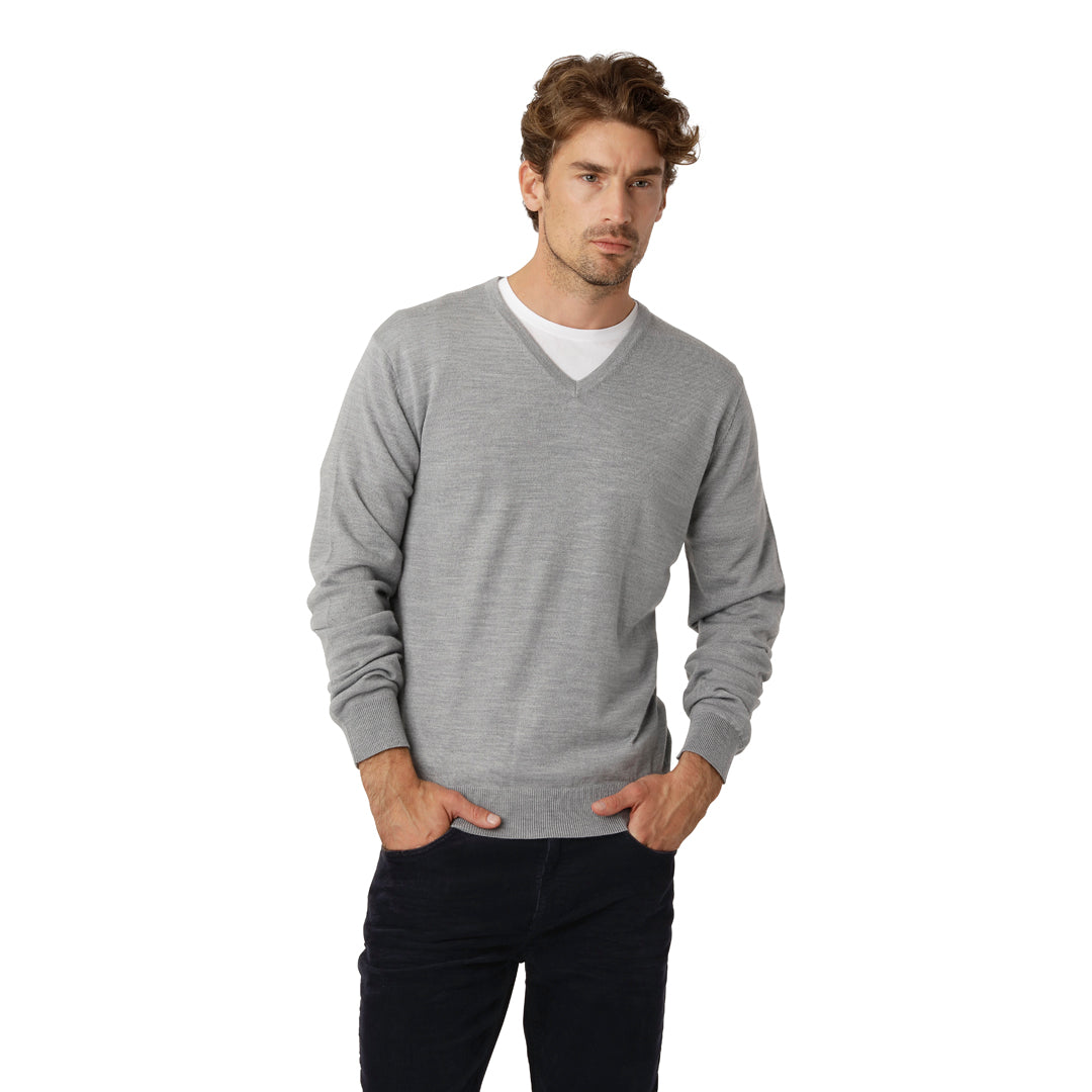 Grey Sweater V-neck Merino