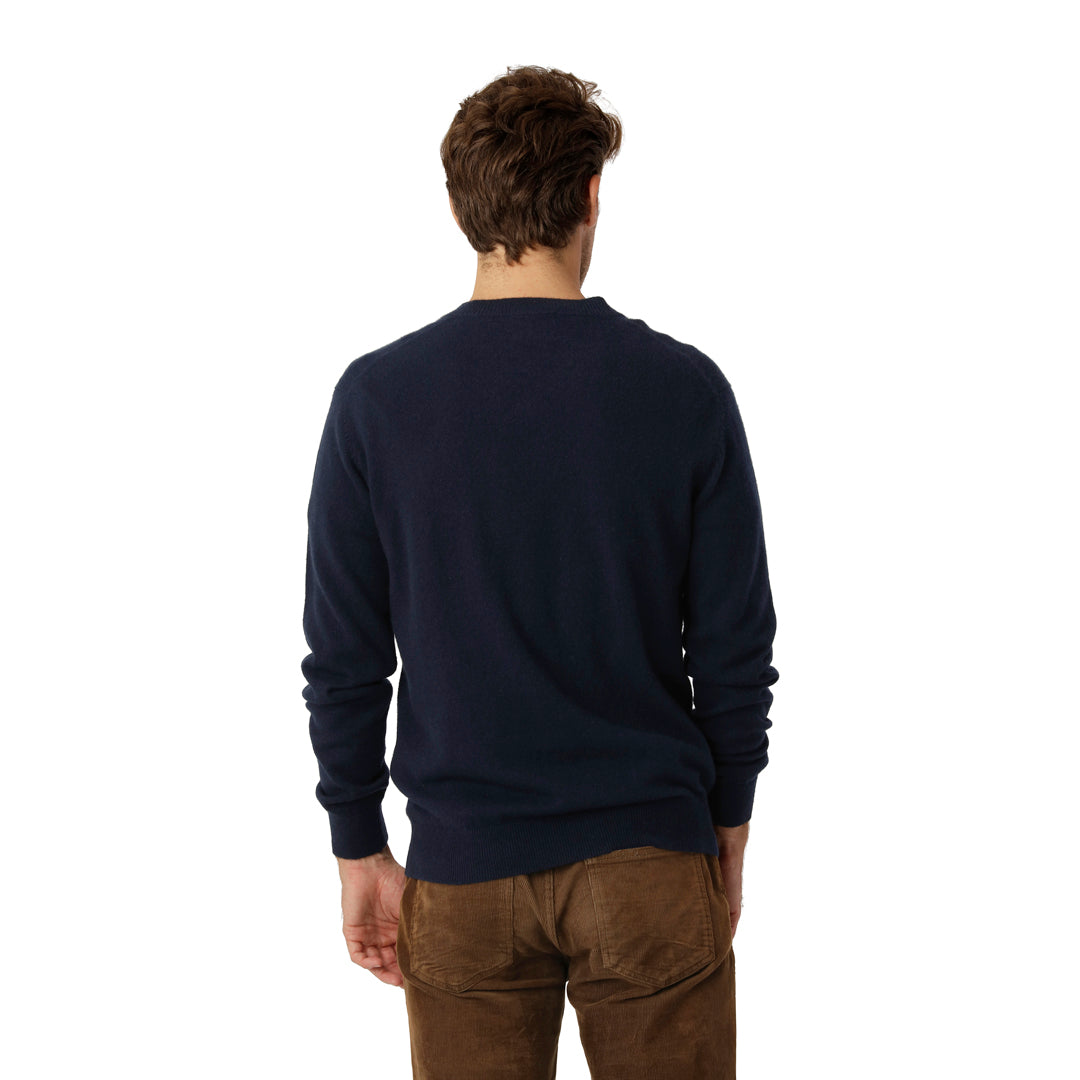 Navy V-neck Cashmere