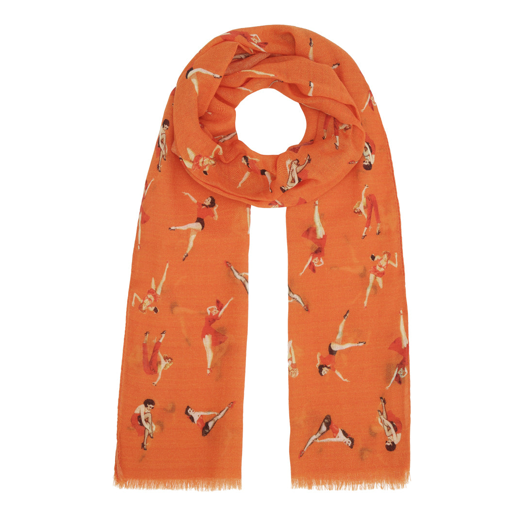 Orange Wool Scarf