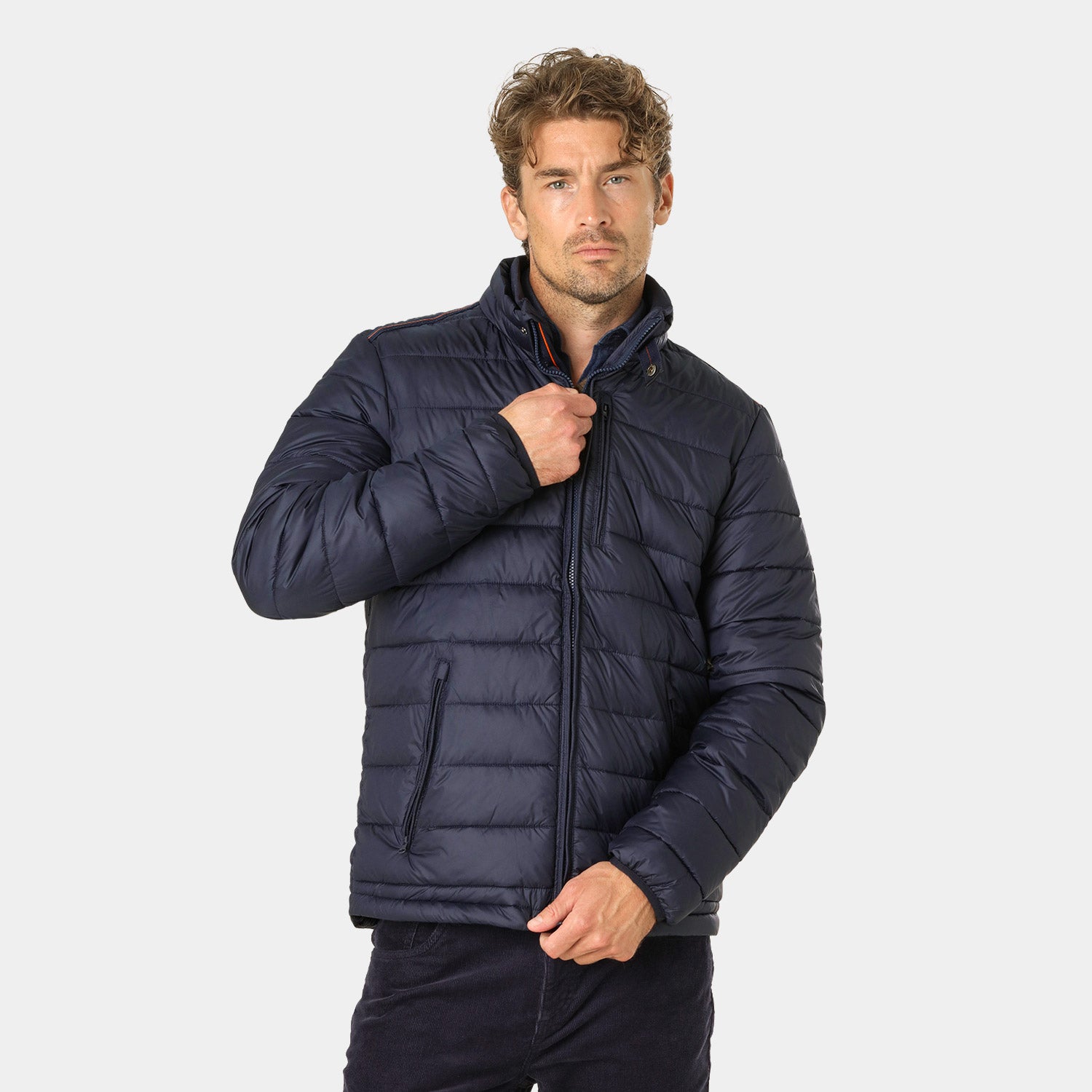 Marinblå Sportjacka